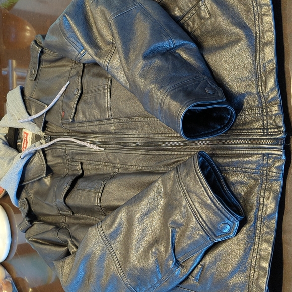 Levi's faux leather utility jacket L - Picture 4 of 10